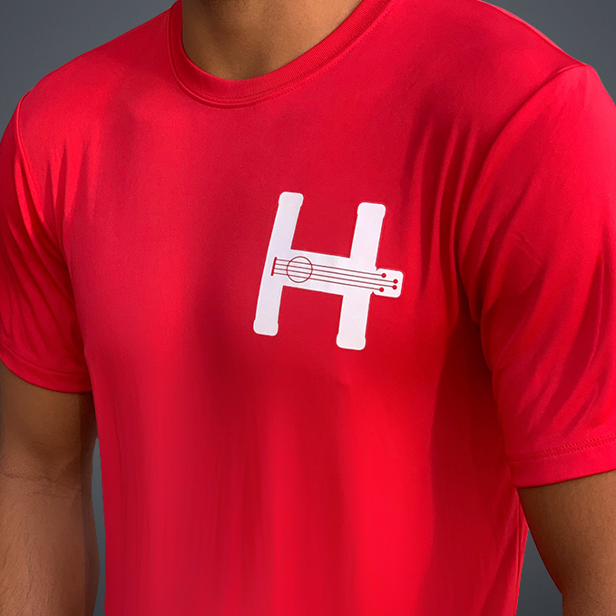 Royal Red T-Shirt with Logo in White » HMHOF
